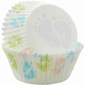 Pirottini - Cupcake da Forno Piedini Baby Feet 5 cm 75 Pz Wilton