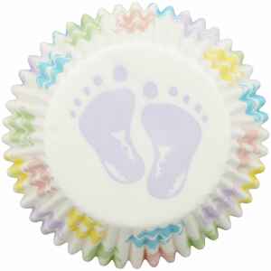 Pirottini - Cupcake da Forno Piedini Baby Feet 5 cm 75 Pz Wilton-2