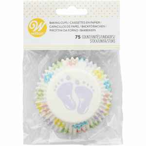 Pirottini - Cupcake da Forno Piedini Baby Feet 5 cm 75 Pz Wilton