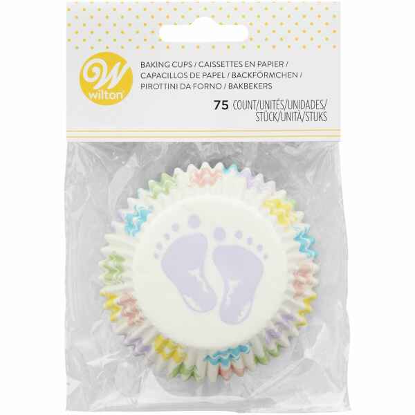 Pirottini - Cupcake da Forno Piedini Baby Feet 5 cm 75 Pz Wilton