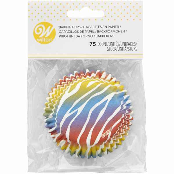 Pirottini - Cupcake da Forno Zebrati Luminosi 5 cm 75 Pz Wilton