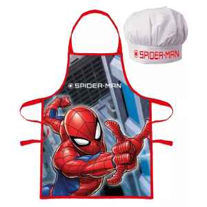 Set Grembiule e Cappello Bambino Spiderman 2 Pz Disney