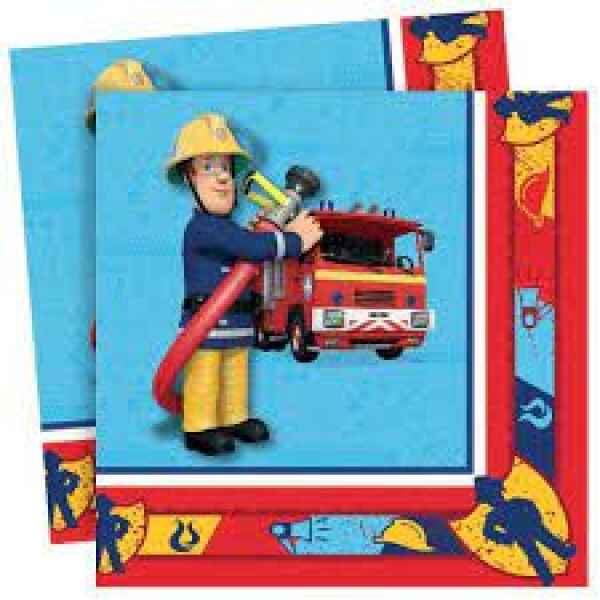 Tovagliolo 33 x 33 cm FIREMAN SAM 20 Pz