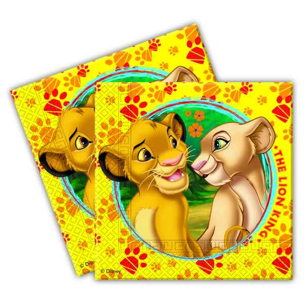 Tovagliolo 33 x 33 cm Il Re Leone 20 Pz Disney