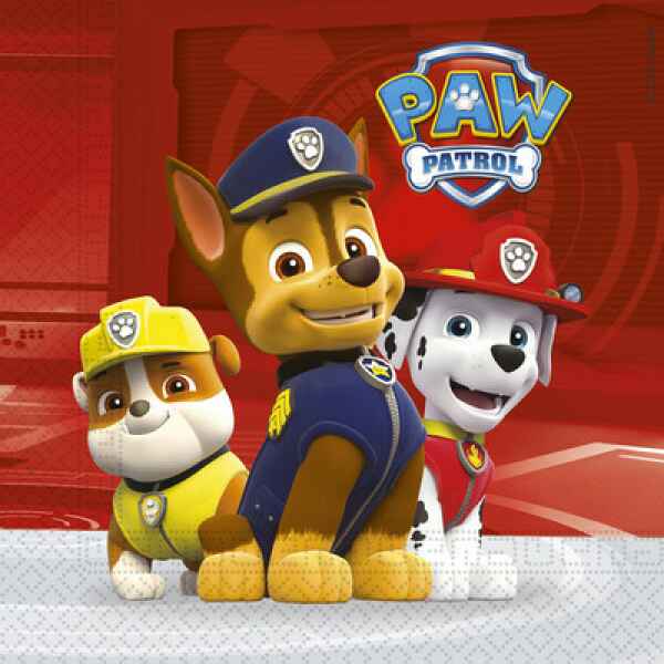 Tovagliolo 33 x 33 cm Paw Patrol Ready for Action 20 Pz