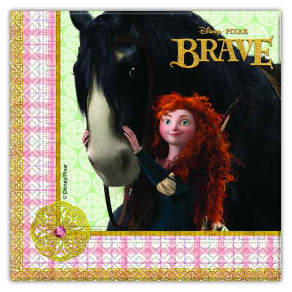 Tovagliolo di carta 33 x 33 cm Brave 20 Pz Disney