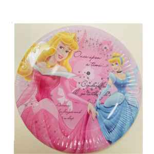 Piatto di Carta 20 cm 2 Principesse Reali Little Dreamer Disney 8 Pz