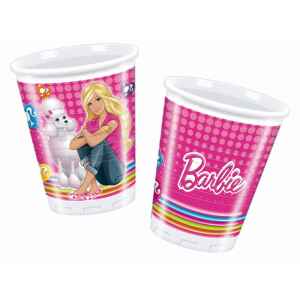 Bicchieri di Plastica 180 - 200 cc Barbie 10 Pz