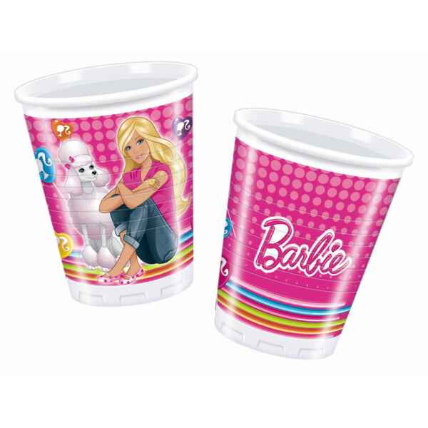 Bicchieri di Plastica 180 - 200 cc Barbie 10 Pz-PNN05909
