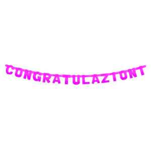 Festone Congratulazioni XL Magenta Metallizzato 225 cm 1 Pz