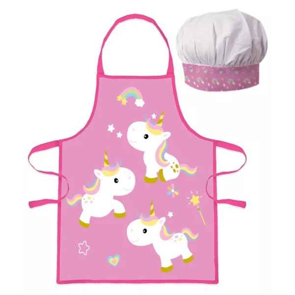 Set Grembiule e Cappello Bambino Unicorno 2 Pz