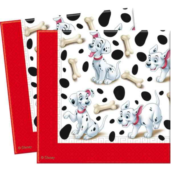 Tovagliolo 33 x 33 cm La Carica dei 100 e 1 Dalmata 20 Pz Disney