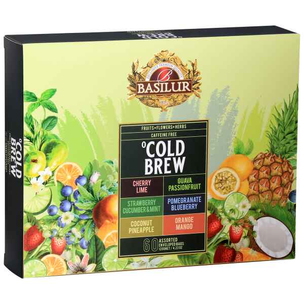 Confezione 60 bustine COLD BREW 120 g Infusione a freddo Basilur