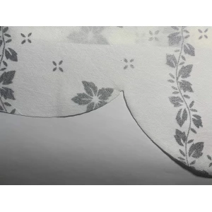 Tovaglia Rotonda Smerlata in TNT Elegance Argento 180 cm 1 Pz-1