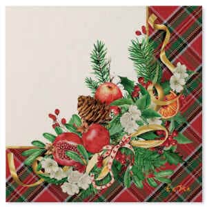 Tovaglioli TARTAN CHRISTMAS 33 x 33 cm 20 Pz-07CTC