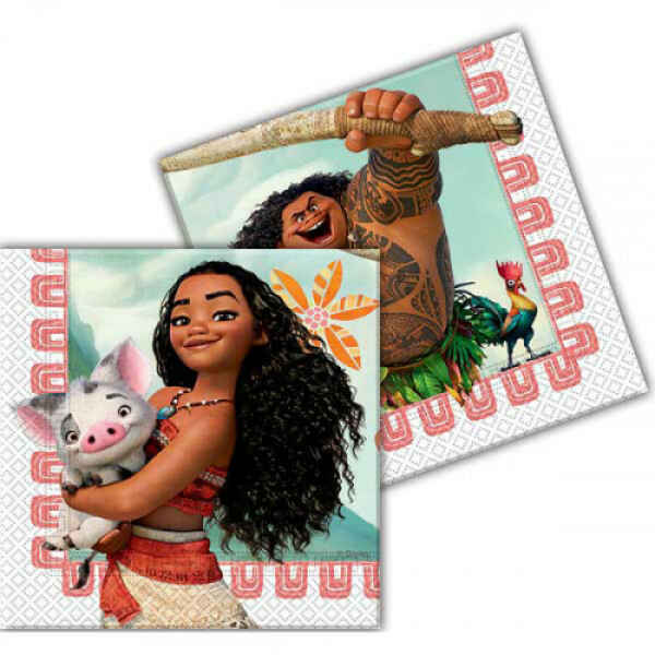 Tovagliolo di carta 33 x 33 cm Oceania Moana Disney 20 Pz