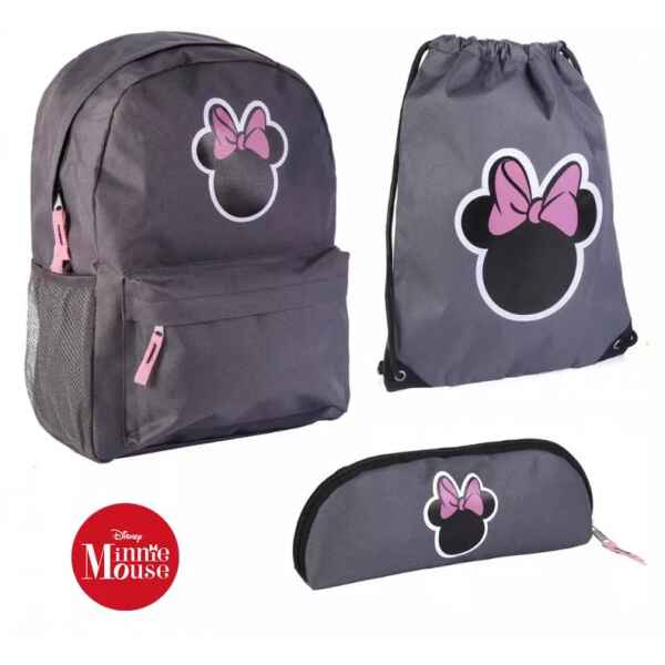 Set zaino, borsa da palestra e astuccio Minnie 3 Pezzi Disney