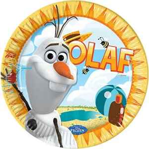 Piatto Piano di carta Frozen Olaf Summer 23 cm 8 Pezzi Disney