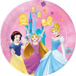 Piatto Piano di carta Disney Princess Live Your Story 23 cm 8 Pezzi