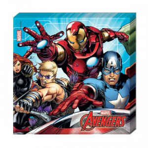 Tovaglioli 33 x 33 cm Avengers Mighty 20 Pezzi Marvel Disney