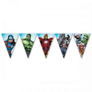 Festone bandierine triangolari Avengers Mighty 230 cm 1 Pezzo Marvel Disney