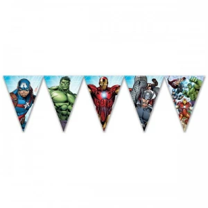 Festone bandierine triangolari Avengers Mighty 230 cm 1 Pezzo Marvel Disney