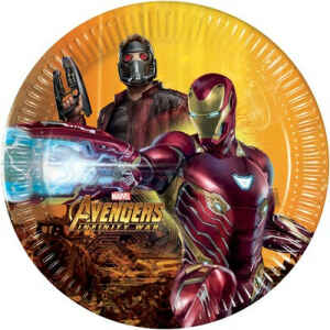 Piatto di Carta Avengers Infinity War 20 cm 8 Pezzi Marvel Disney