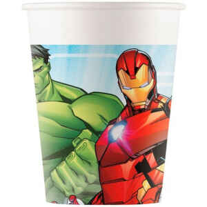 Bicchieri di carta Avengers 200 ml 8 Pezzi Marvel Disney